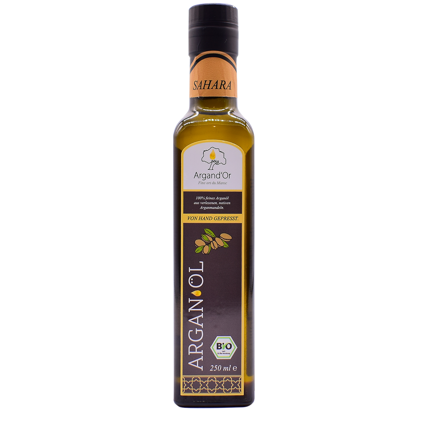 Bio-Arganöl Argand'Or Sahara (Gourmet-Speiseöl, Region SAHARA) - nicht geröstet -250 ml