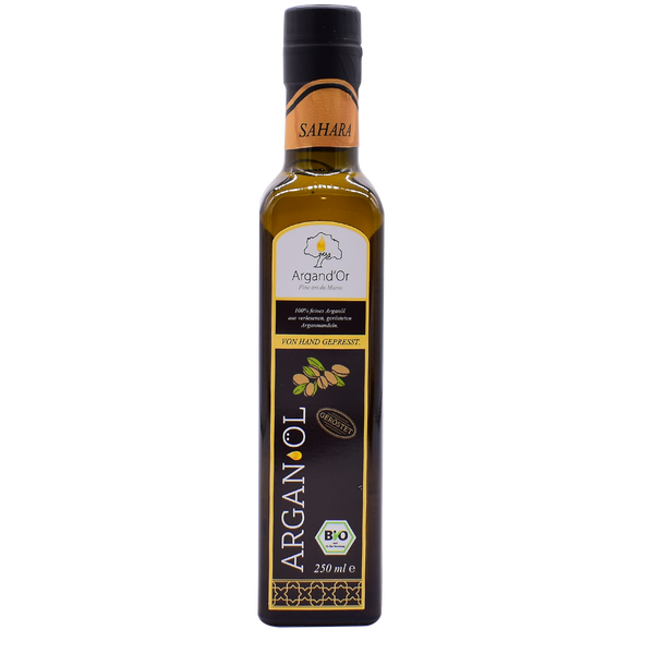 Bio-Arganöl Argand'Or Sahara (Gourmet-Speiseöl, Region SAHARA) - geröstet -250 ml